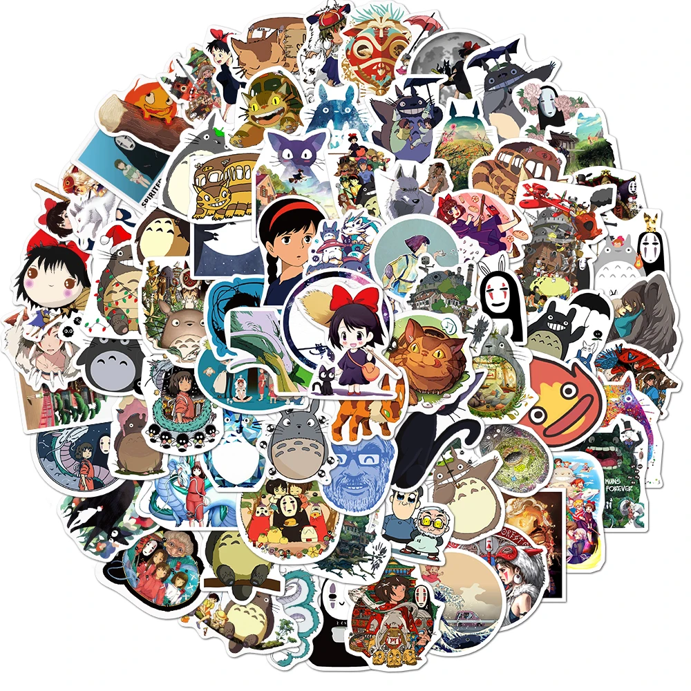 Figuras de acci&oacute;n japonesas de Anime Ghibli, Hayao, Miyazaki, Totoro, princesa Mononoke, KiKi, tap&oacute;n de papeler&iacute;a, 10/50/100 Uds.-1