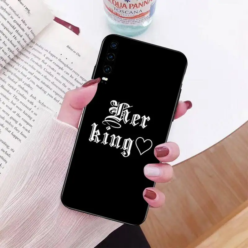 Чехол для телефона PENGHUWAN King Queen DAD MOM с принтом сделай сам чехол Huawei P30 P20 Mate 20 Pro Lite