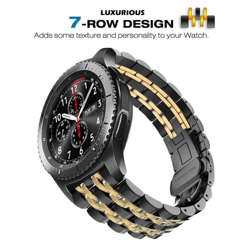 Ремешок из нержавеющей стали для Samsung Galaxy Watch 3 41 мм 45 46 42 браслет Active2 40 44 Amazfit GTR 22 20