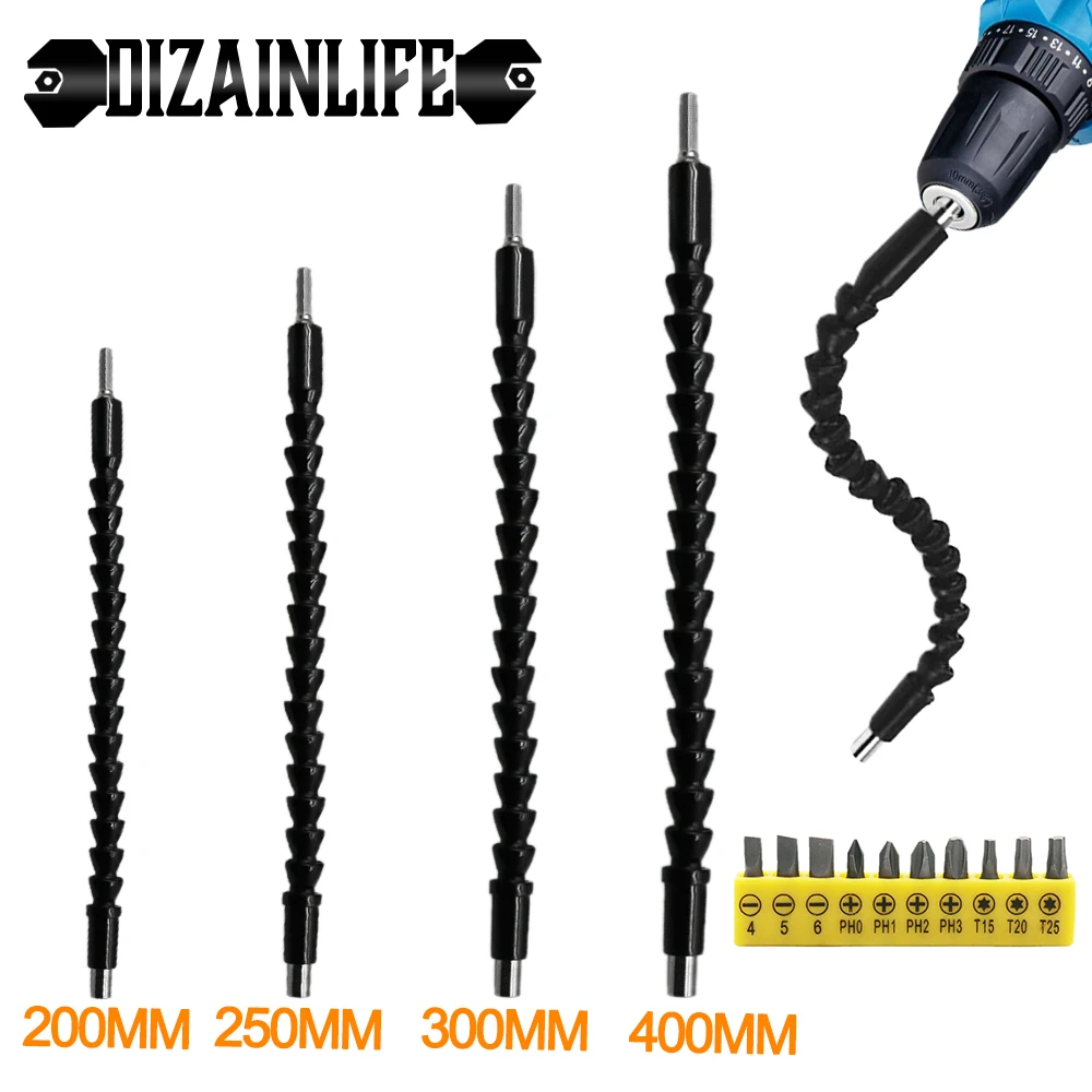 Удлинитель с гибким валом держатель для отвертки сверла шестигранным