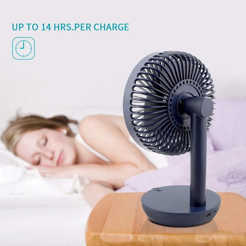 5 скоростей работающий от батареи Usb настольный вентилятор тихий шепот