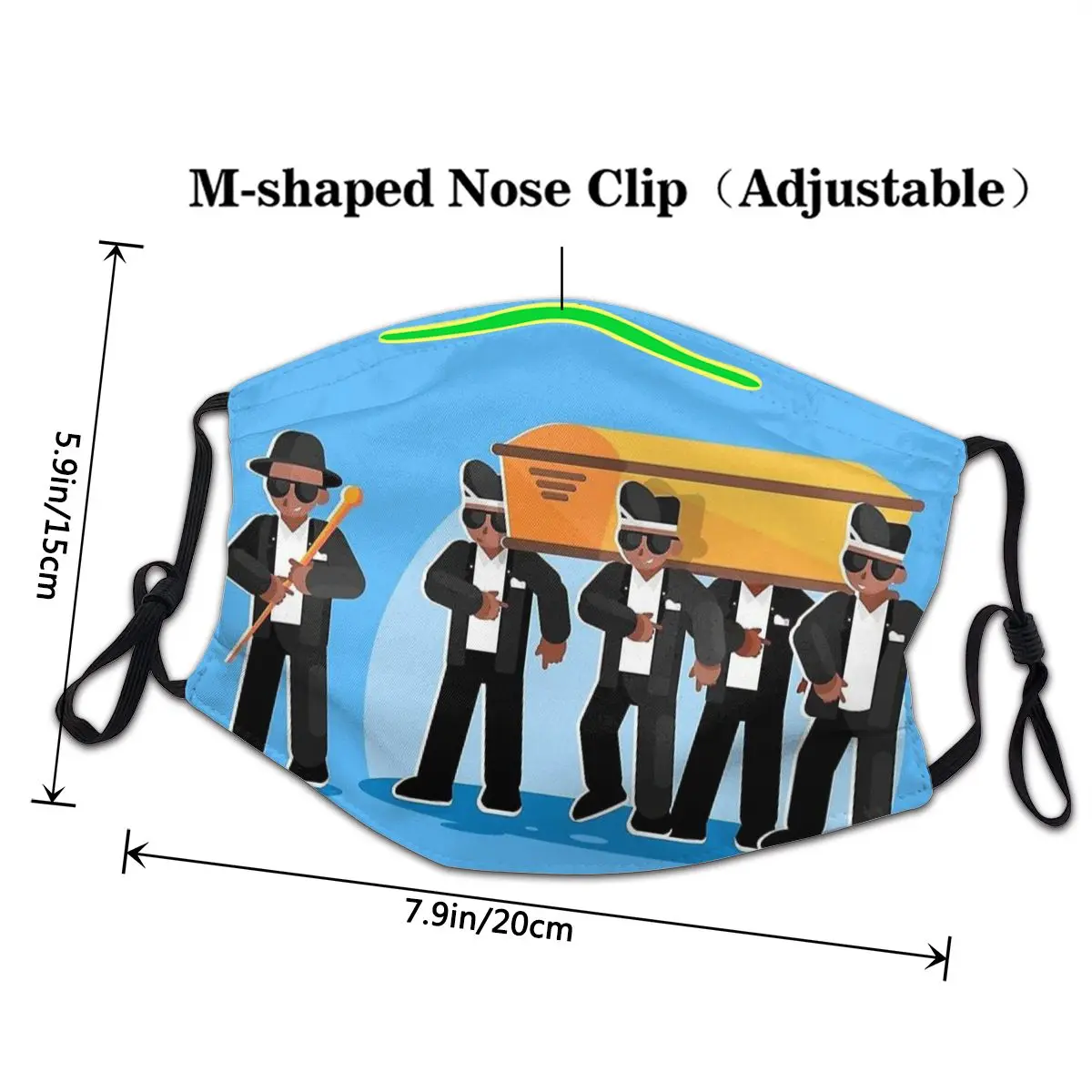 Смерть Танцы мем моющиеся Mascarillas рот гроб для танцев в стиле поп-многоразовые