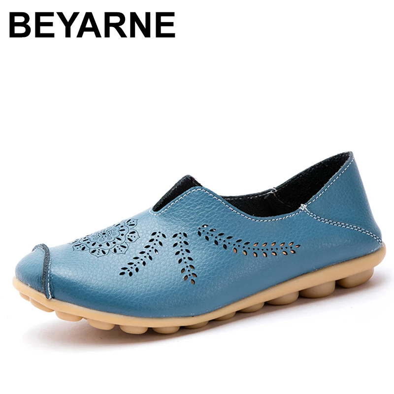 Женские кожаные туфли на плоской подошве с перфорацией | Обувь