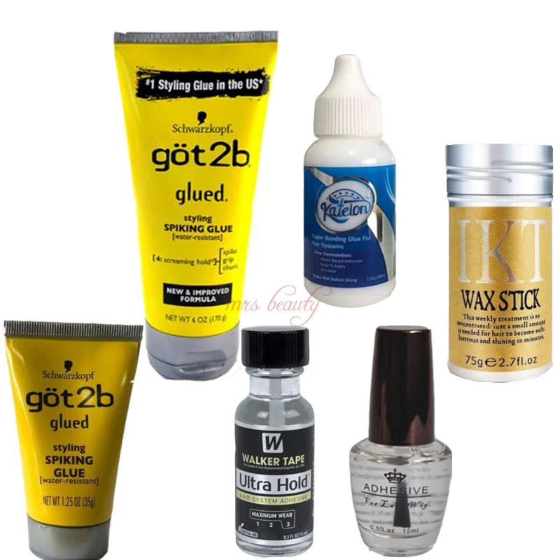 

38ml waterproof Lace wig bonding Glue 15ml Invisible Transparent liquid Adhesive With 30ml Remover Hair Wax stick got2b gel OEM