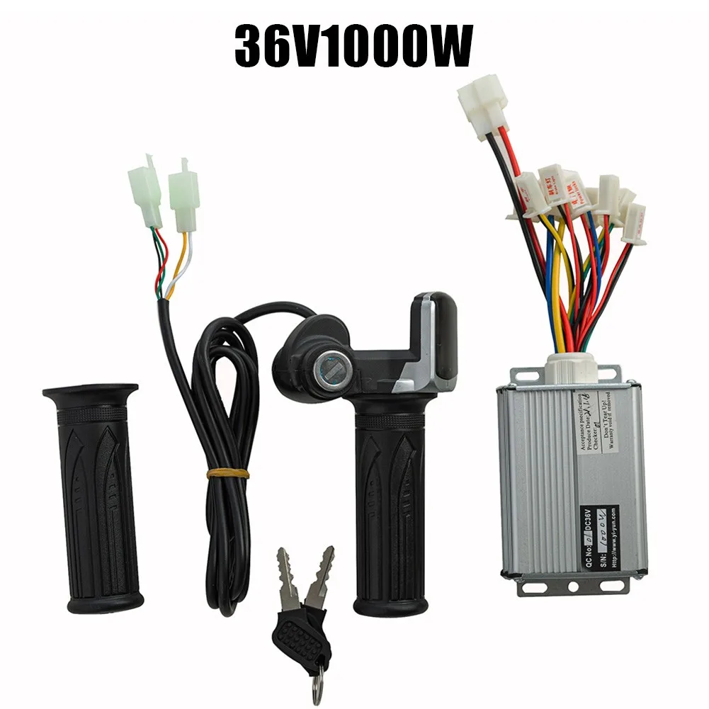 Electric Bike 24-48V 250W-1000W Brushed Controller Throttle Grip Set 1 Pair Twist Handlebar Scooter EBike Motor Parts | Спорт и