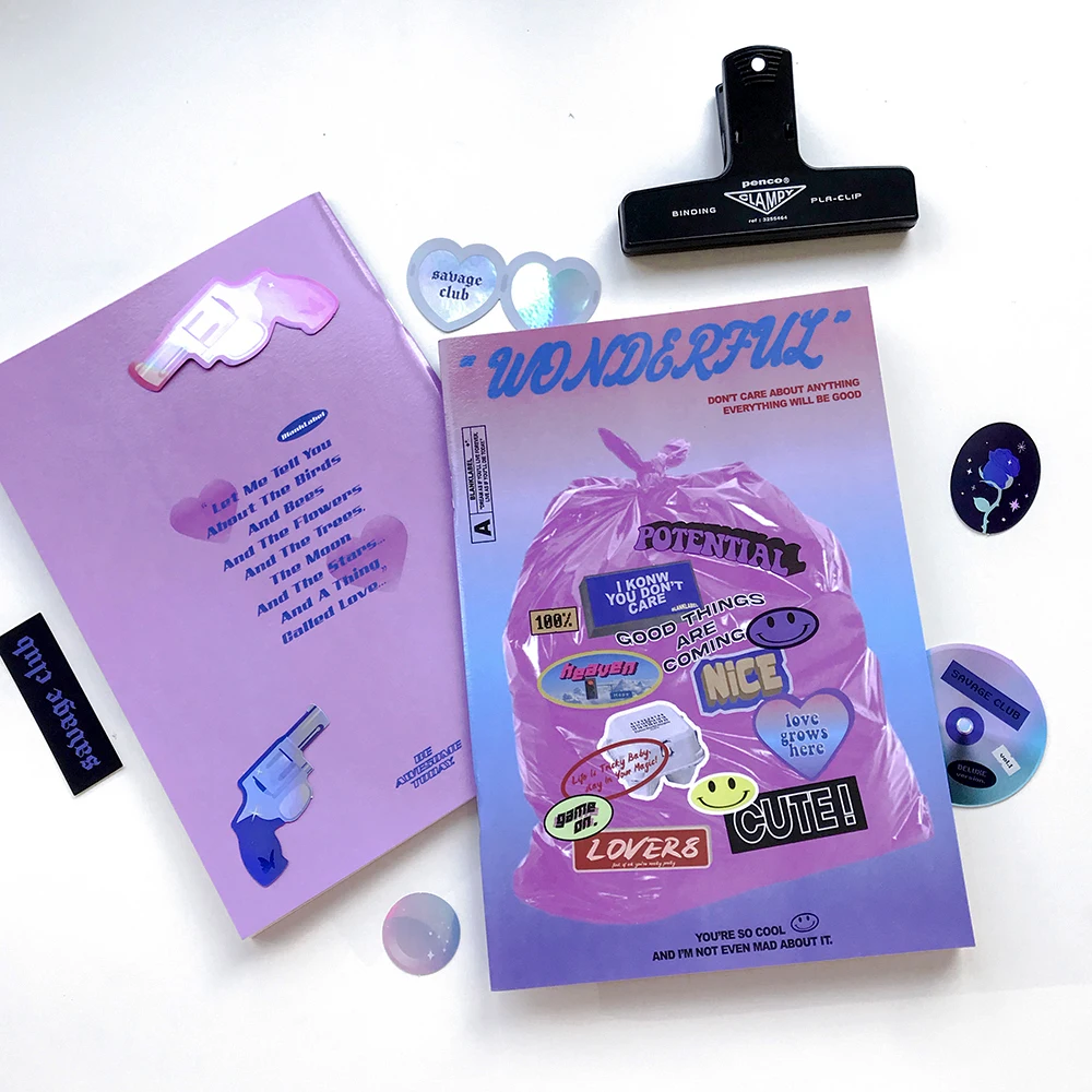 100 страниц ретро постер стиль ноутбук Сделай Сам скрапбук общая записная книжка