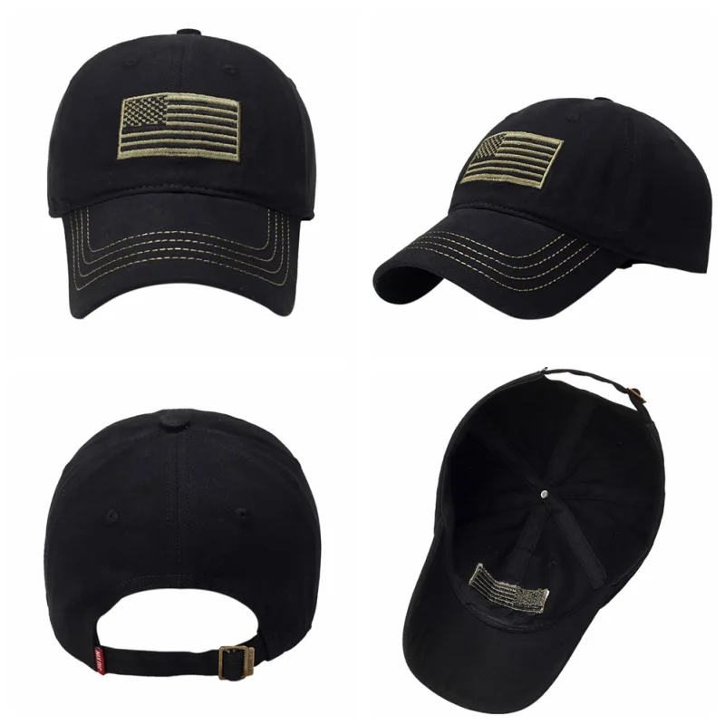 Кепка с вышивкой и флагом Мужская тонкая тактическая шапка синим армейская для