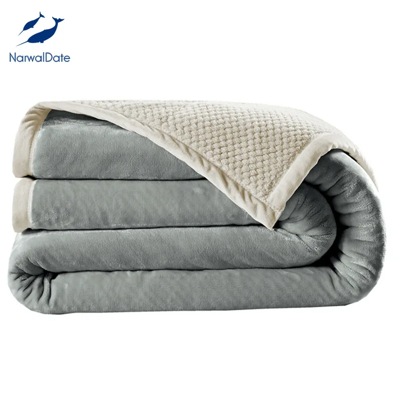 

Двустороннее плотное фланелевое одеяло NarwalDate, утяжеленное мягкое теплое флисовое высококачественное плюшевое покрывало для кровати, дива...