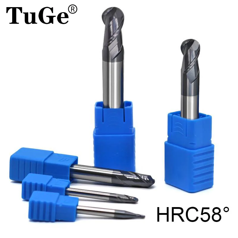 LS TOOLS HRC58 CNC tools 2 фрезы с шаровой головкой хвостовик 4 6 8 12 мм карбидный вольфрамовый