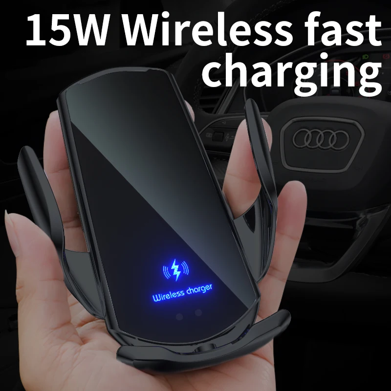 

Автомобильное беспроводное зарядное устройство Qi, 15 Вт, с инфракрасным датчиком