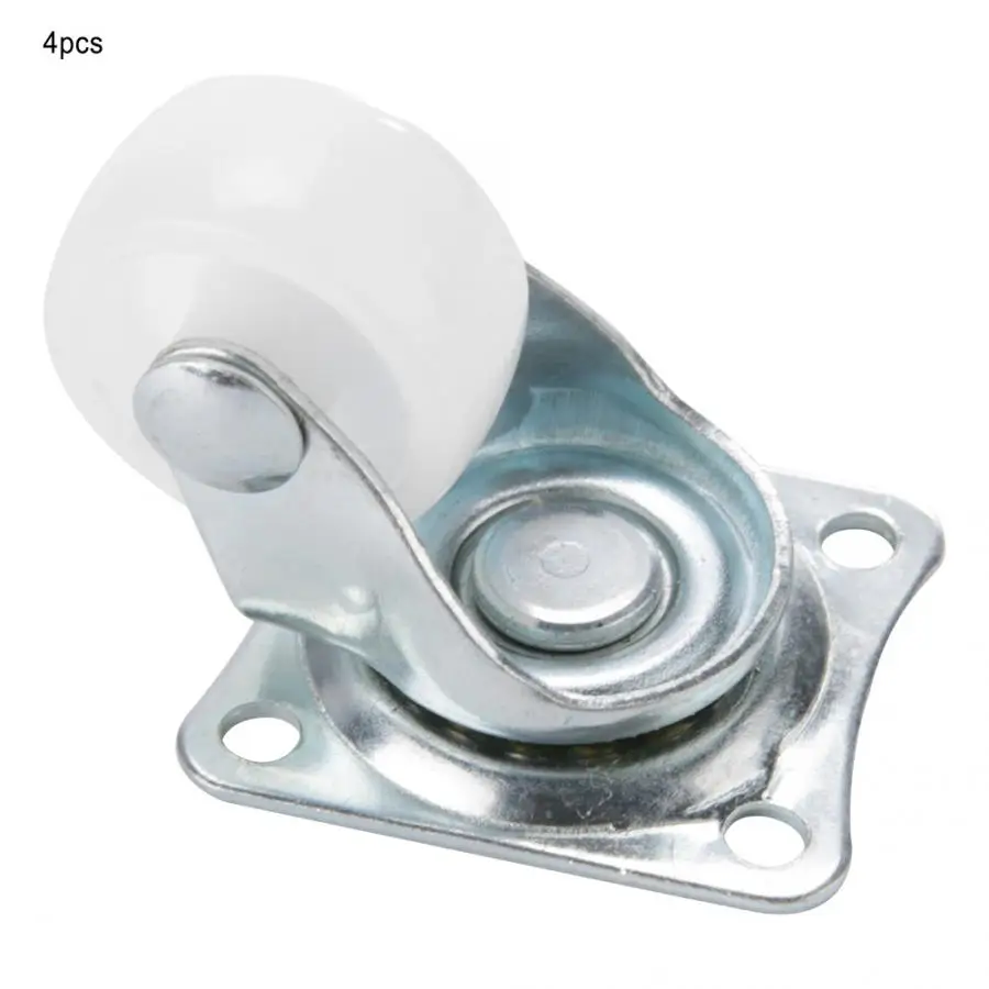 4 шт. 1 дюйм поворотные ролики универсальные ПП металлические роликовые колесики