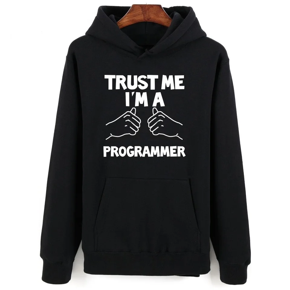 Мужские толстовки с капюшоном Trust Me I'm a программатор C ++ Java PHP | Мужская одежда