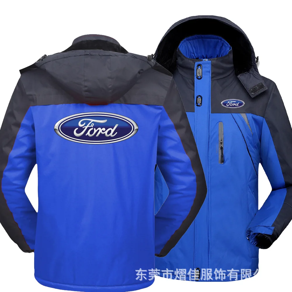 

Winter Jacket Men for ford Windbreaker Windproof Waterproof Thicken Fleece Outwear Outdoorsports Overcoat Hood Military JacketsK