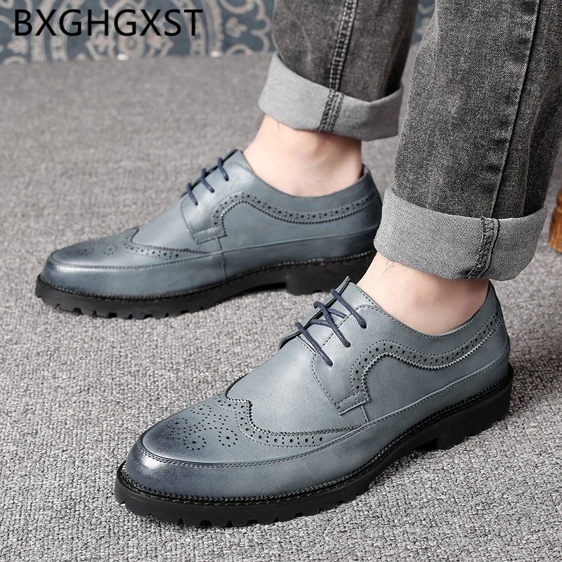 

Designer Shoes Men Leather Coiffeur Vintage Brogue Shoes Men Classic 2022 Italian Brand Black Elevator Shoes For Men Formal Buty