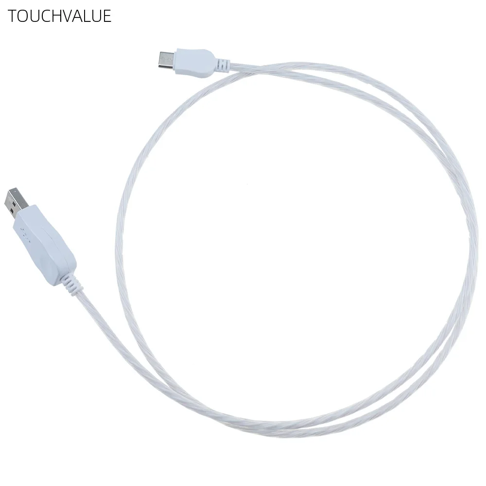 Для замены кабеля мобильного телефона 2 м мигающий кабель type-C Micro usb зарядный кабель розовый красный синий зеленый белый