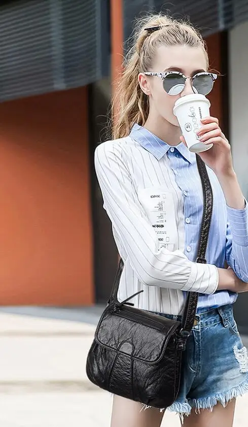 

SMOOZA Fashion Designer Women's Bags 2021 High Quality Crossbody Bag Soft PU Leather Shoulder Bag Fashion Female Bags Handbags