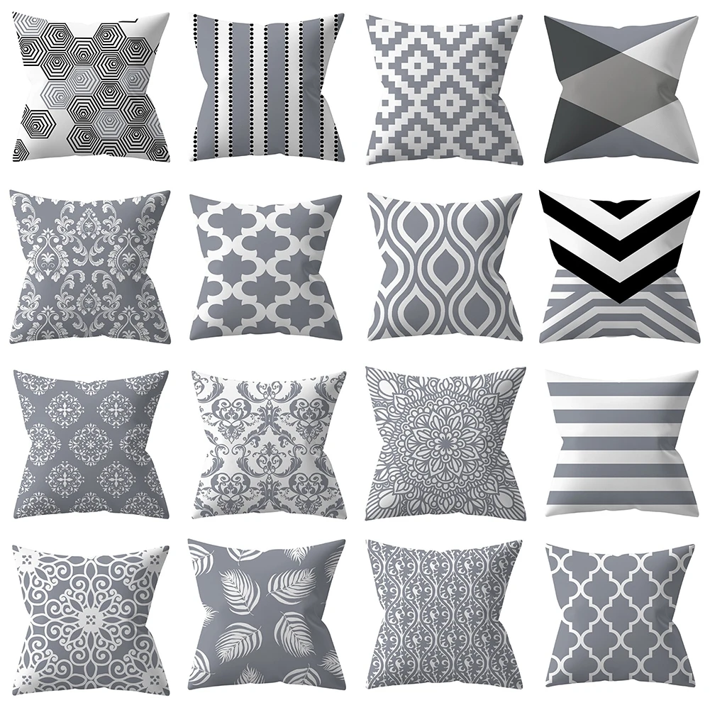 

Jacquard Geometric Throw Pillow Case Sofa Waist Cushion Cover Home DecoCover Home Decor Gifts 45*45 cm