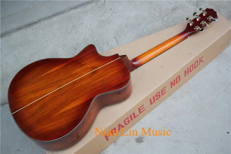 6-ой Акустическая гитара для игры в стиле фолк натуральное дерево Цвет корпус из