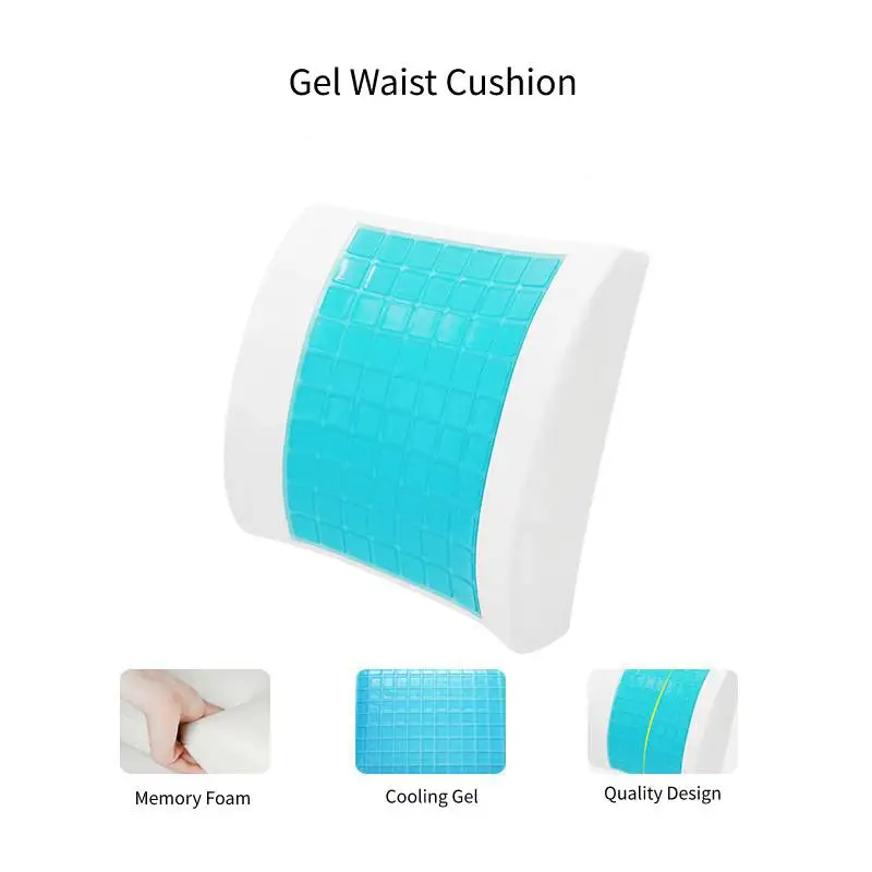 BEYOND CLOUD Memory Foam Breathable Gel Car Back Cushion Home Office Chair Waist Support Lumbar Relax Spine 024 | Дом и сад