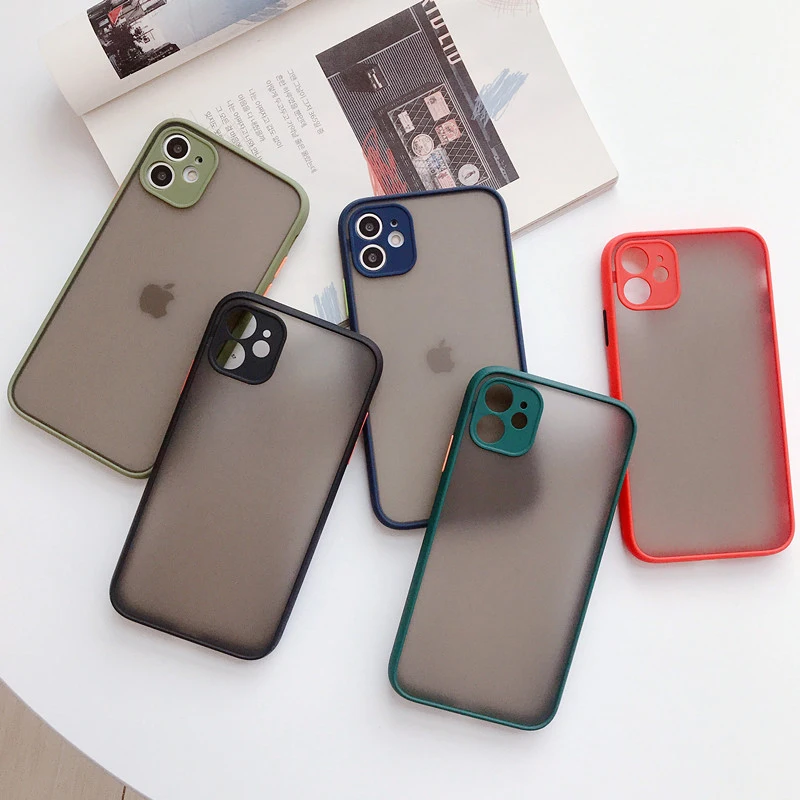 for Apple 11 Pro Max Matte Case Hard PC+ Soft TPU Frame Cover iphone X XS XR 6 6s 7 8 plus Back |