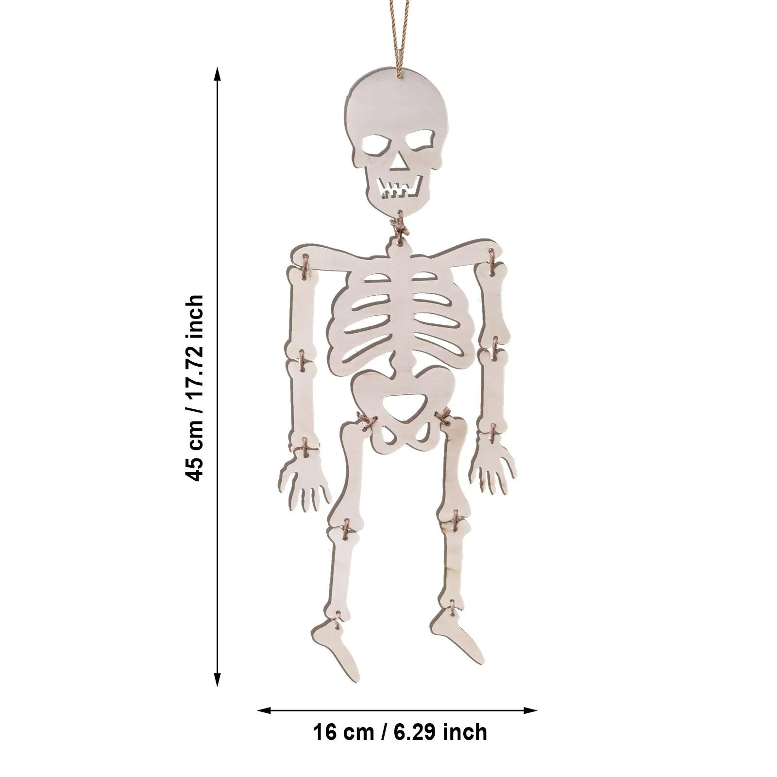 

Halloween DIY Skull Frame Pendant Wooden Decorative Pendant Hanging Ornament For Home Halloween Party Accessories DIY Craft