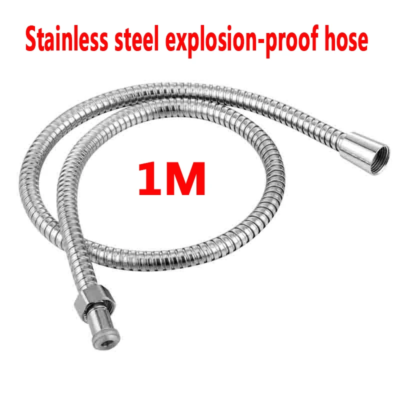 1m/1.5m/2m Stainless Steel Shower Hose High Quality Encryption Explosion-proof Spring Tube Pull Bathroom Accessories | Обустройство