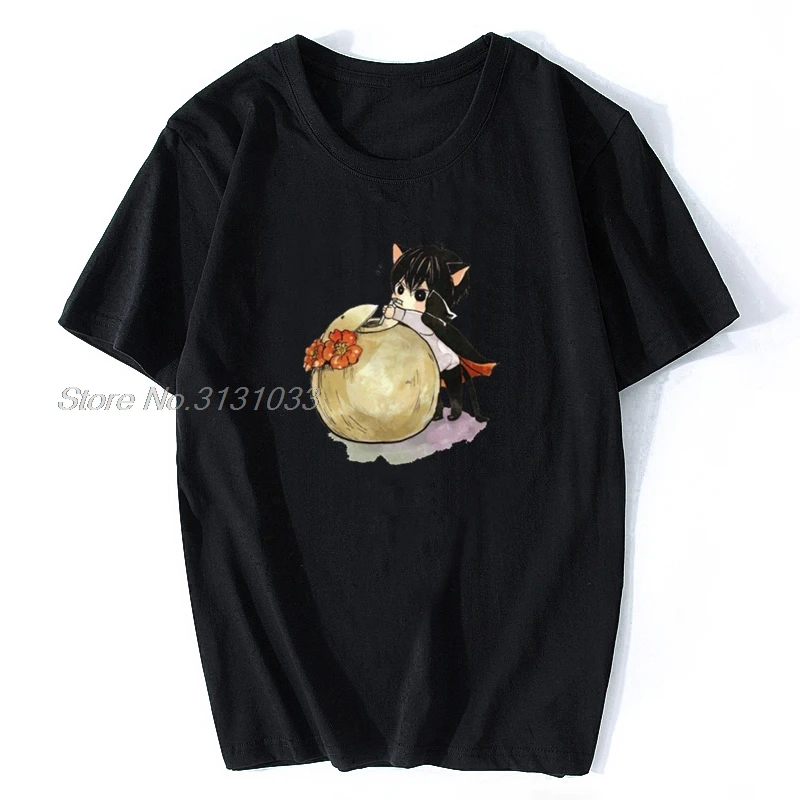 Новинка летняя мужская футболка с принтом Чиби кошки Хибари хлопковая Hitman Reborn в