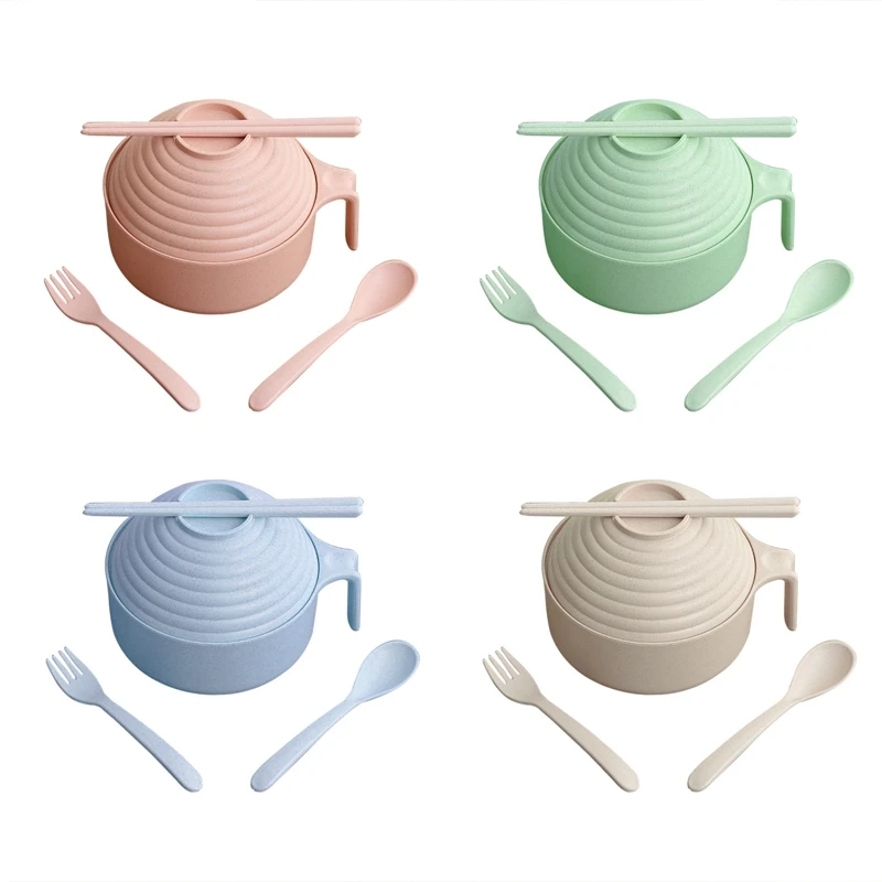 

Multi-function Large-capacity Instant Noodle Bowl With Lid, Student Dormitory Table Large Bowl Of Instant Noodle Bowl With Lid