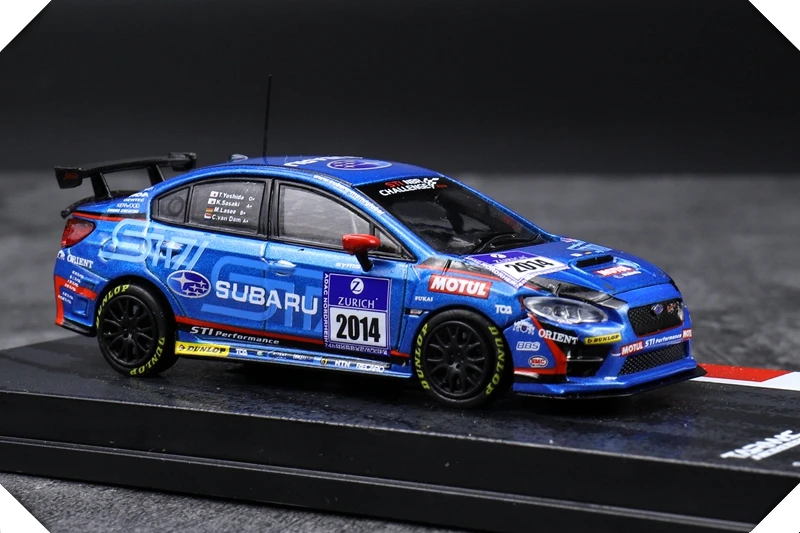 1:64 флитая Металлическая Автомобильная гонка WRX STI миниатюрная сцена для стола