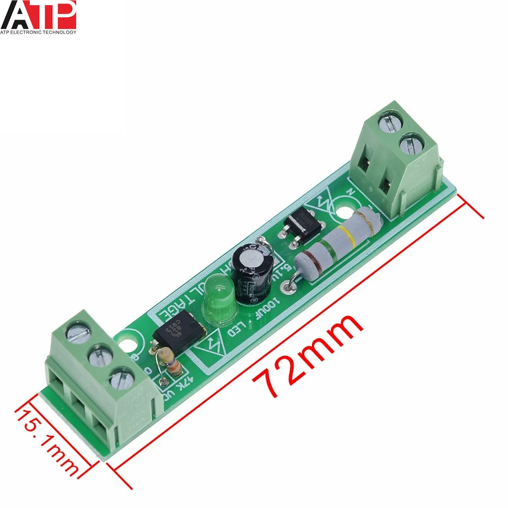 1-Bit AC 220V Optocoupler изоляционный модуль обнаружения напряжения Адаптивная плата 3-5V