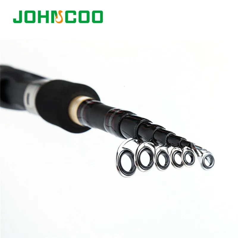 JOHNCOO спиннинговая Удочка из углеродного волокна 1,8 м 2,1 М 2,4 М 2,7 М MH power телескопическая приманка 3,5~ 25 г жесткие рыболовные снасти рыбалка зимняя рыбалка