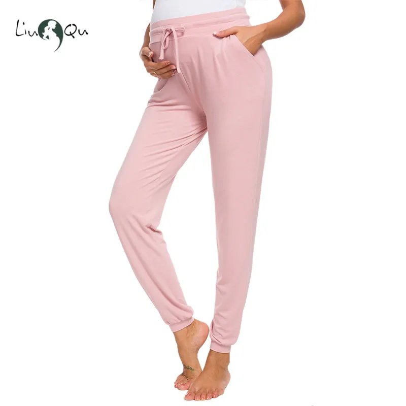 Штаны для беременных работы эластичные обтягивающие джинсы с открытой