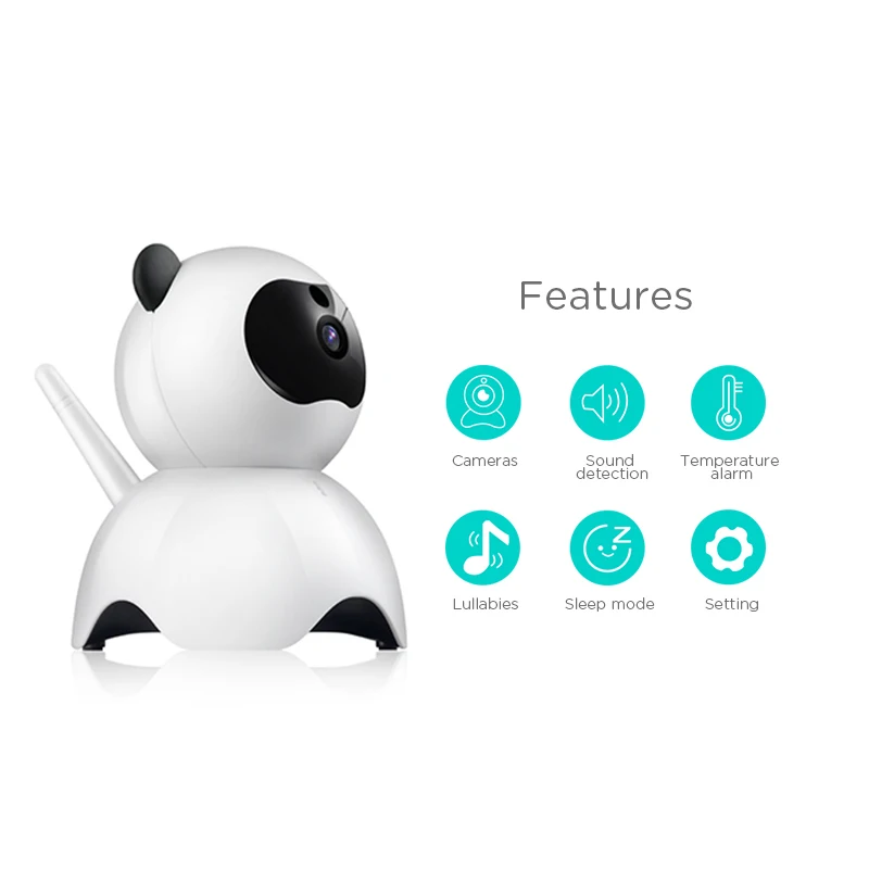 

Newest 5 inch LCD wireless baby monitor with temperature sensor