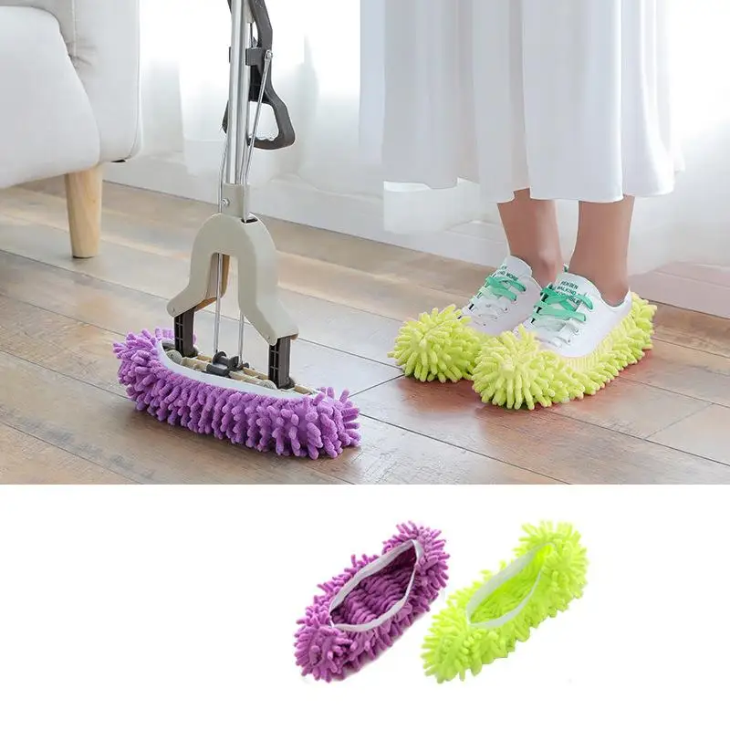 

10 pcs New Arrival Multifunctional Chenille Micro Fiber Shoe Covers Clean Slippers Lazy Drag Shoe Mop Caps Household Tools