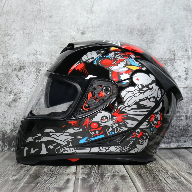 Полнолицевой мотоциклетный шлем capacete Профессиональный гоночный шлем каска точка Радужный оттенок мотоциклетный кросс-кантри тур - Цвет: 7