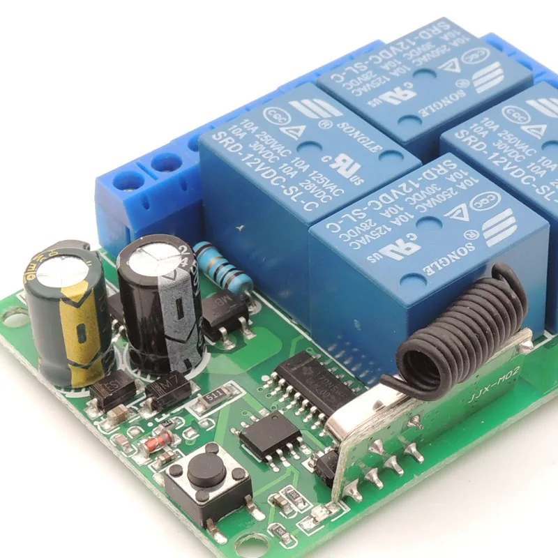 Универсальное беспроводное реле дистанционного управления 433 МГц RF AC220V 10A 4CH