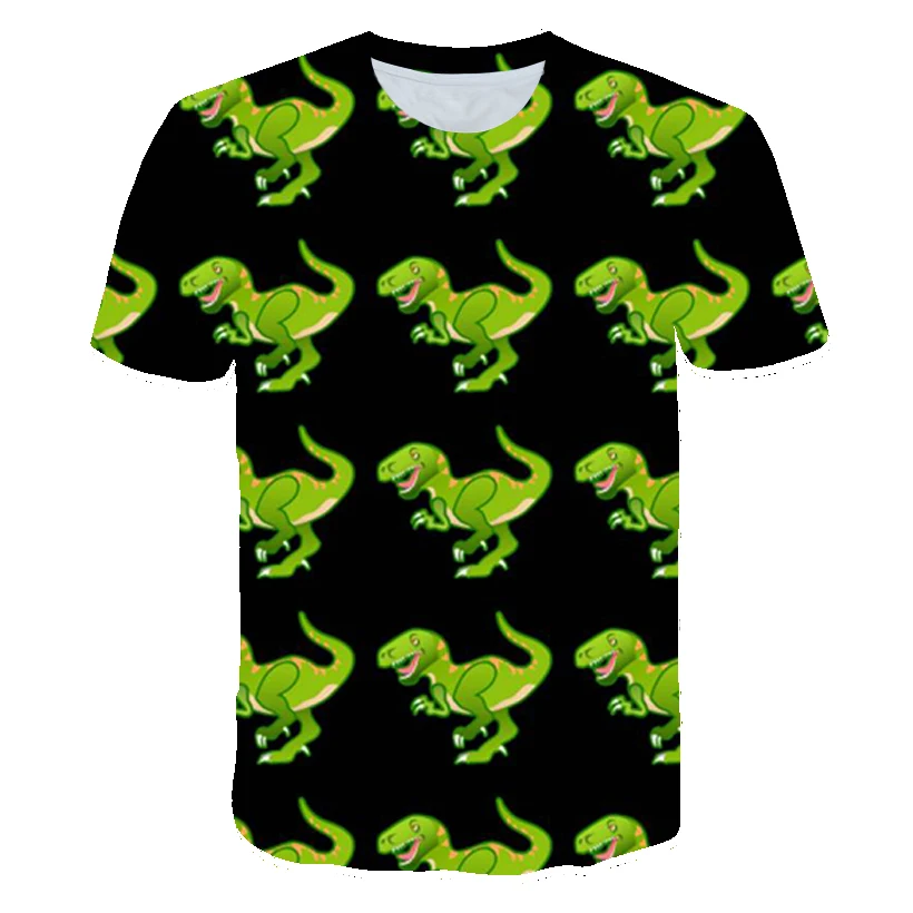 

2021 Summer Teen Clothes T-Shirt Dinosaur Graphic 3D Printing Harajuku Shirt T-Shirt 10-14 Years Old Girls Clothes