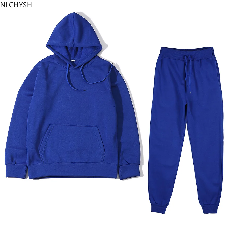 

Two Piece Set Casual Fleece Tracksuit Women Winter 2021Women's Sets Oversized Hooded Long Sleeve Hoodie Sport Pants Lady Suit
