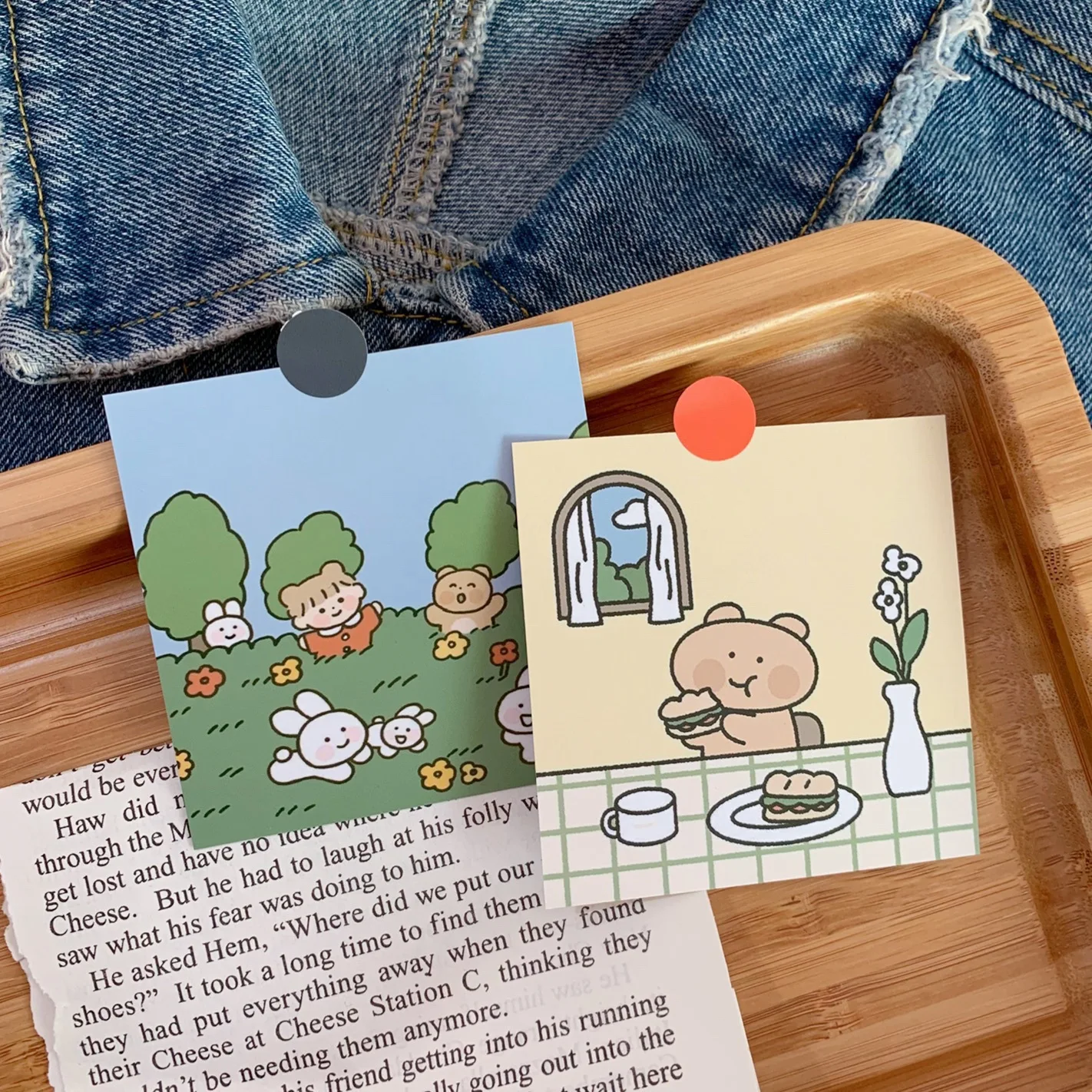 6 шт./лот мультяшный милый корейский стиль Ins Forrest стикер для девочки сделай сам