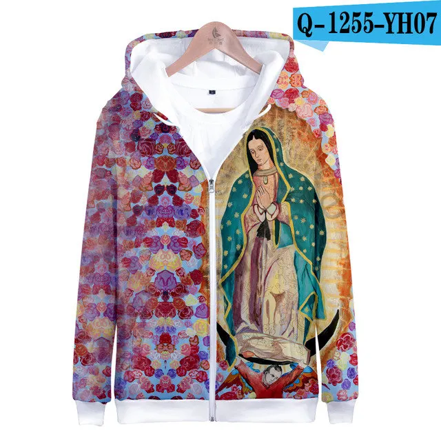 3dLL-103 Our Lady Of Guadalupe Virgin Mary catcotic, Мексика, высококачественные толстовки для мужчин, Повседневная Толстовка с капюшоном, модный пиджак, одежда - Цвет: 3dLL-103