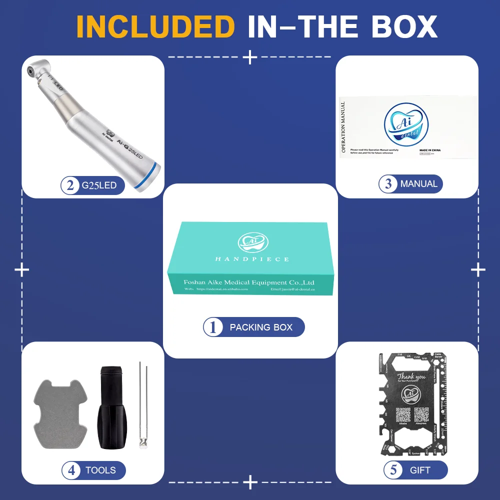 

Electric air motor 1:1 low speed CA bur handpiece with self generator LED light dental instrumentes