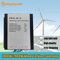 1000w 2000w 24v 48v 96v waterproof wind turbine generator charge controller wind power generator regulator windmill controller