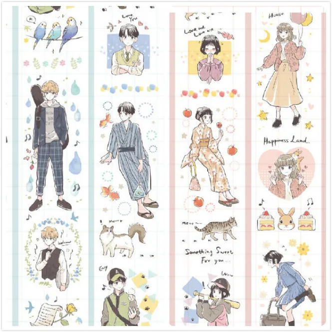 

1 Loop Lab Pet Masking Tape Lovers' Love Characters