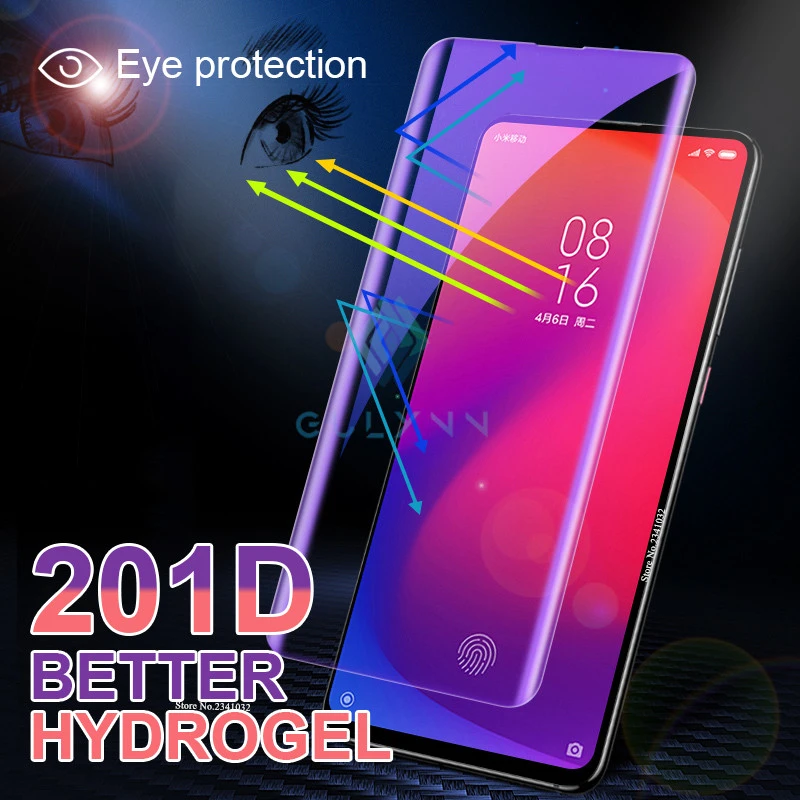 Новый 201D гидрогели для Xiaomi Redmi 7 Note 8 9 Pro 6 4X полное Защитное стекло экрана 6A 7A