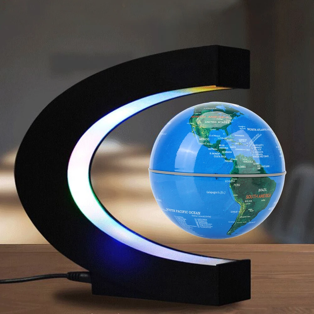 Floating Magnetic Levitation Globe LED World Map Electronic Antigravity Lamp Novelty Ball Light Home Decoration Birthday Gifts