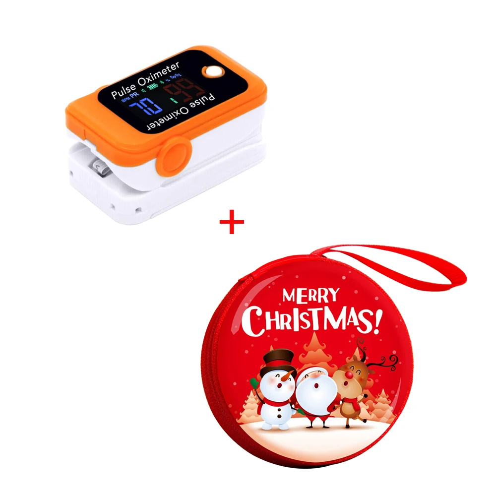 Christmas orange OLIECO Bluetooth пальцевой Пульсоксиметр OLED измеритель насыщения крови кислородом SPO2 PR Oximetro de dedo семейный медицинский инструмент CE - Цвет: Christmas orange
