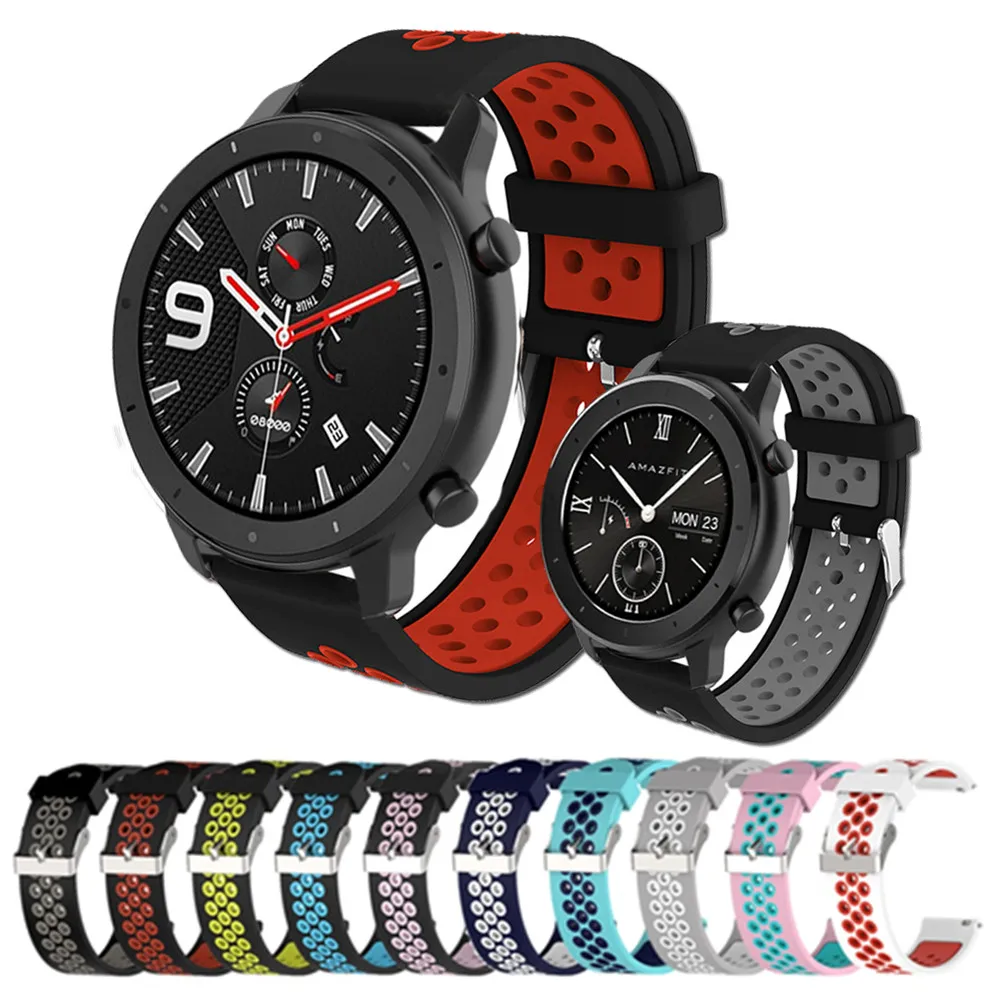 Ремешок на запястье для Xiaomi Huami Amazfit GTR 47 мм 42 браслет смарт часов Stratos / 2 3 22/20
