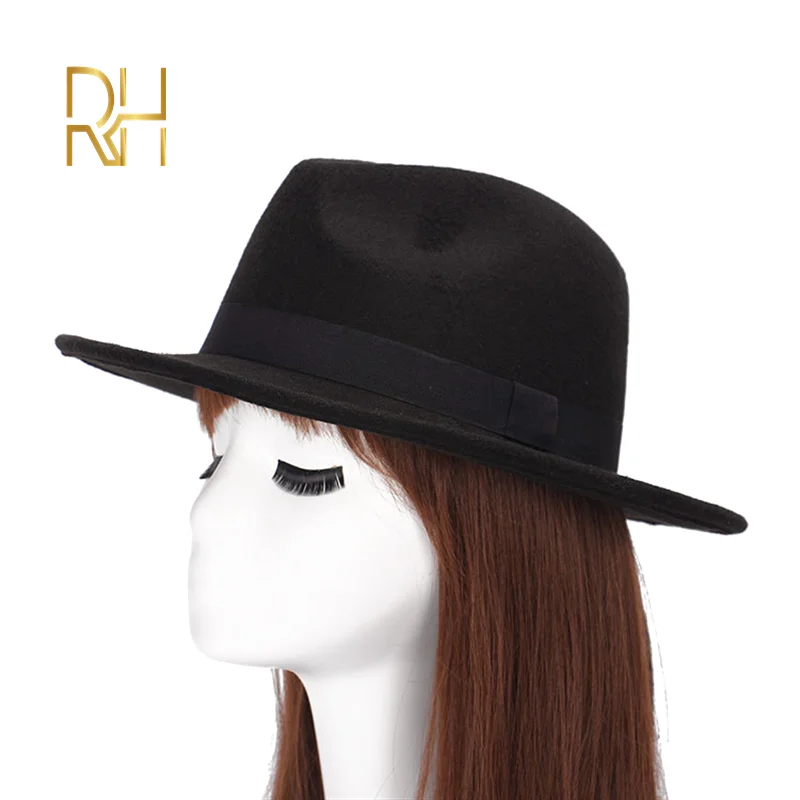 Жесткая фетровая шляпа для мужчин и женщин имитация шерсти зимние фетровые шапки
