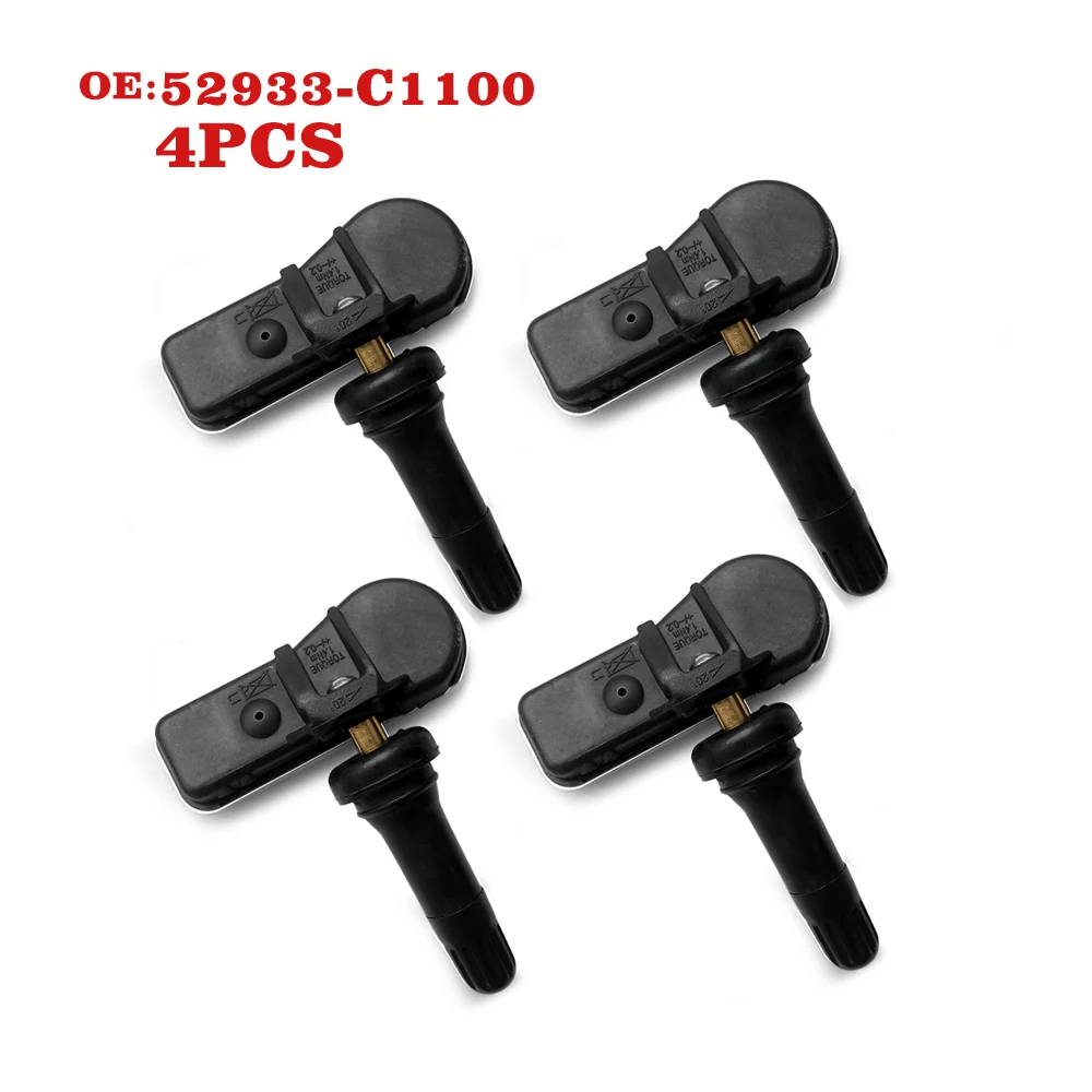 

4 шт. автомобильные аксессуары TPMS 52933-C1100 52933c1100 433 МГц подходит для hyundai SonataTucson