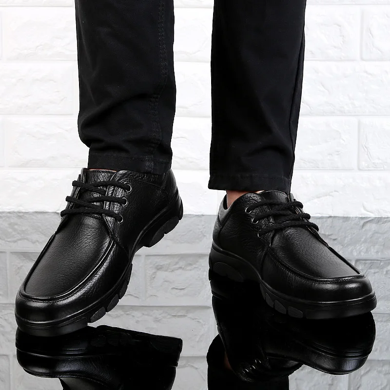 Мужские оксфорды из натуральной кожи Повседневная обувь на мягкой подошве в